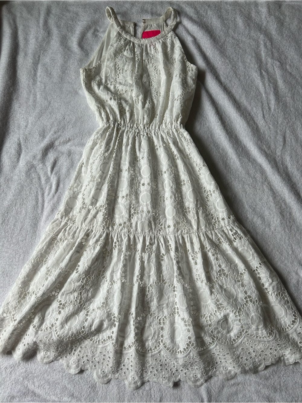 Lilly Pulitzer White Eyelet Midi Dress